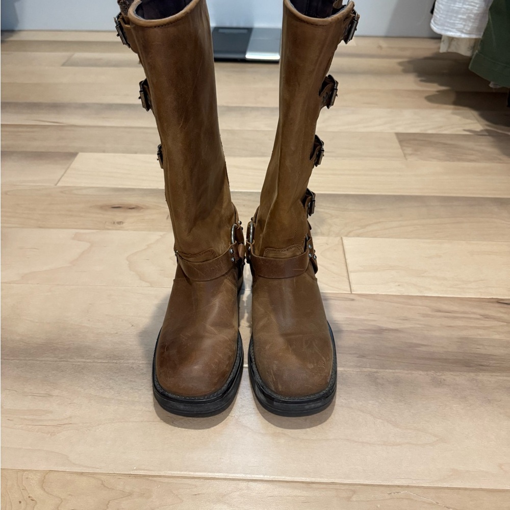 Steve Madden Brown Combat & Moto Boots